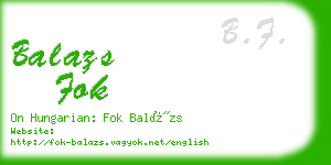 balazs fok business card